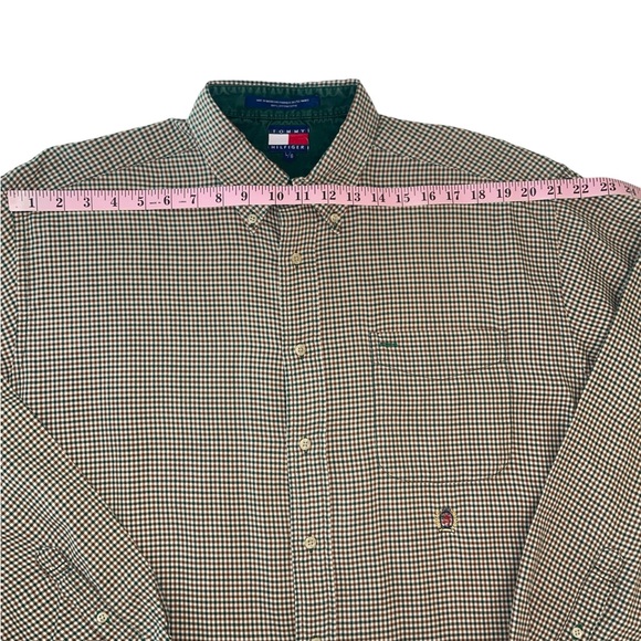 Tommy Hilfiger Gingham Print Button Down Long Sleeve Shirt Size Large - Picture 7 of 13